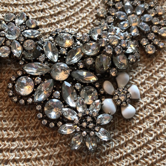 J. Crew Flower Lattice Necklace–Crystal and Crystal Color Statement Necklace - Picture 4 of 4